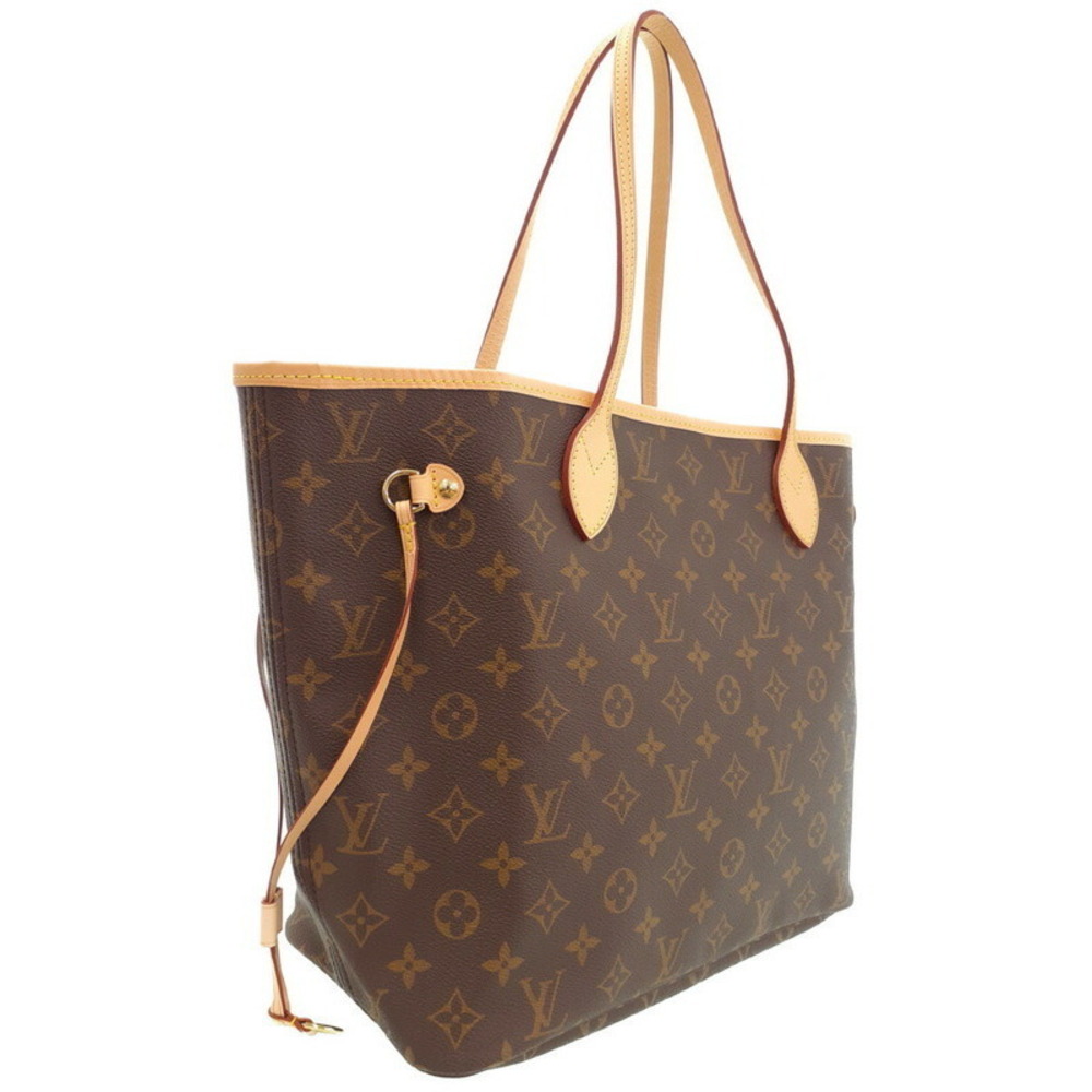 Louis Vuitton Monogram Leather Brown Neverfull Tote Bag - Picture 2 of 8